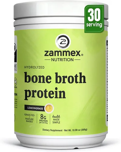 Vista 10 de Zammex Polvo de proteína de caldo de hueso de res – Colágeno hidrolizado alimentado con pasto, apoya la salud del cabello, la piel