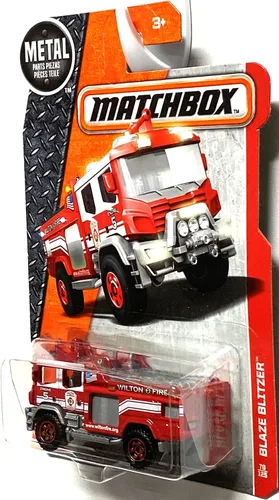 Vista 2 de Matchbox 2016 MBX Heroic Rescue Blaze Blitzer Fire Engine 76/125, rojo