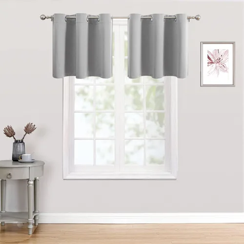 Vista 92 de ChrisDowa - Cortinas cortas para ventana de 40 pulgadas para dormitorio - Cortinas cortas con ojales y aislamiento térmico para oscurecer