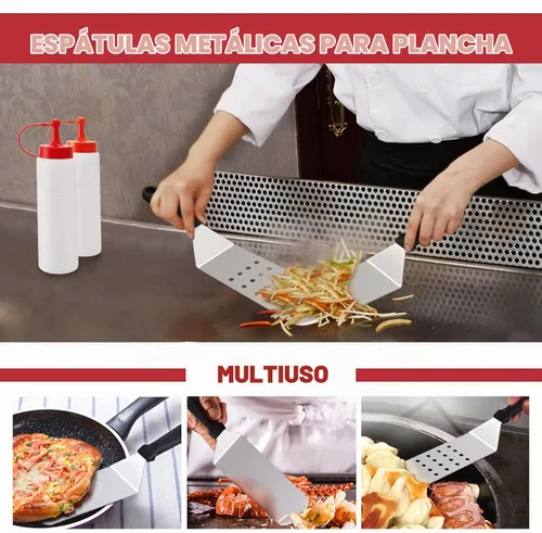 Vista 4 de HaSteeL Kit de accesorios para plancha de 8 piezas para cocina plana