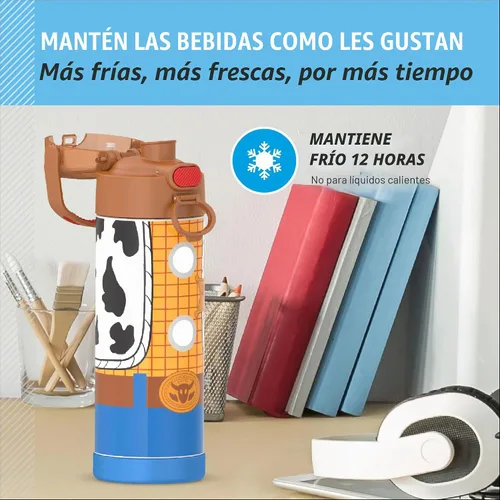 Vista 5 de THERMOS FUNTAINER Botella de agua con boquilla, 16 onzas, Toy Story Woody