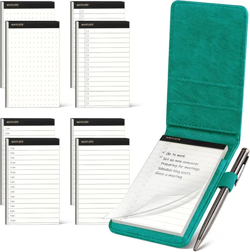 Vista 15 de WEMATE Juego de 10 Piezas de Soportes Pequeños para Bloc de Notas, Cuaderno de Bolsillo - Incluye Mini Soporte para Bloc de Notas de Bolsillo con 8