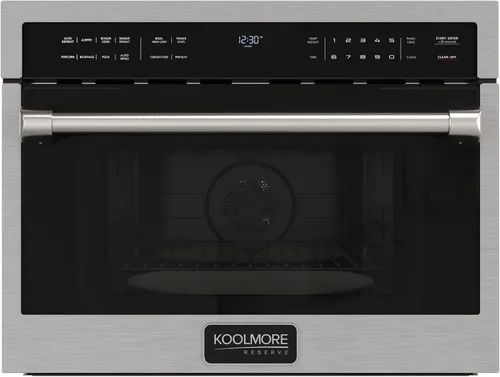 Vista 14 de KoolMore Cajón de microondas integrado de 24 pulgadas con freidora de aire, sensor de cocción, controles táctiles e interior de acero inoxidable