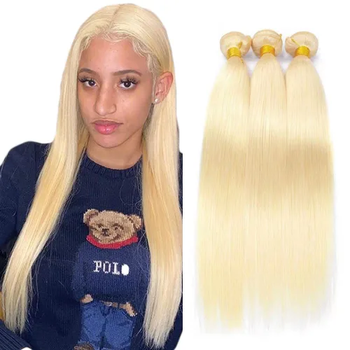 Vista 224 de 300g 1B27 Human Hair Bundles Honey Blonde Bundles Human Hair 10A Brazilian Virgin Remy Hair Extensions 8 10 12 Inch