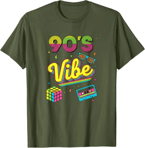 Vista 82 de 90s Nostalgia Retro Apparel - 90'S Vibe Retro T-Shirt Negro