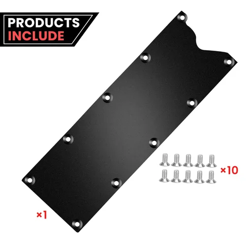 Vista 2 de LS Gen 3 Valley Pan Cover Plate Endxedo Low Profile Custom Knock Sensor LSX LS1 LM7 LR4 LQ4 LS6 L59 LQ9 LM4 L33 (negro)