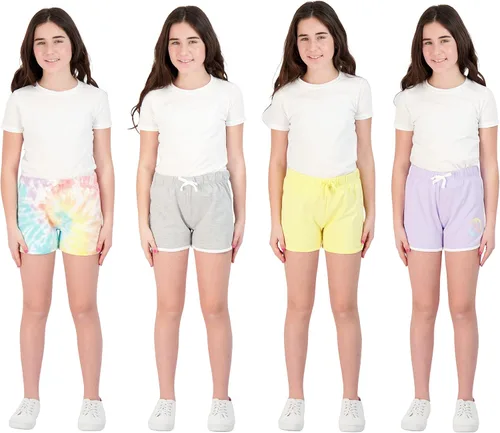 Vista 2 de Sweet Butterfly - 4 pantalones cortos deportivos para niñas, pantalones cortos de yoga con delfín, ropa de entrenamiento para niñas