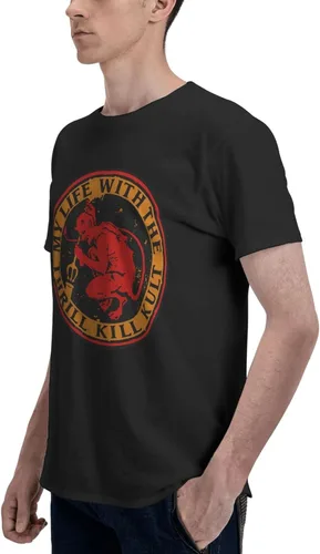 Vista 5 de My Life with The Thrill Kult - Camiseta de manga corta para hombre, transpirable, casual, cuello redondo, para gimnasio, entrenamiento, atlética