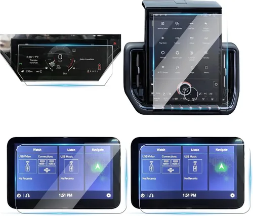 Vista 19 de Protector de pantalla digital de 12.3 pulgadas para GMC Sierra 1500 SLE/Elevation/SLT Nano Film HD Clear 6H Scratchatch, 12.3 pulgadas, cúmulo