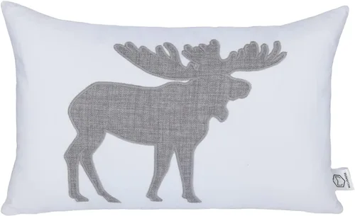 Vista 10 de Fundas de almohada lumbares de 12 x 20 pulgadas, con diseño de oso de algodón y lino, fundas de cojín bordadas para sofá, dormitorio (azul)
