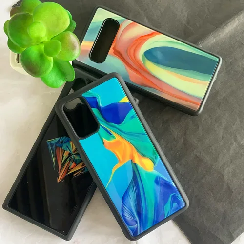 Vista 7 de JUSTRY 5 fundas para teléfono de sublimación compatibles con Samsung Galaxy S20 Plus, vidrio templado, fácil de sublimar, bricolaje, 2 en 1, goma