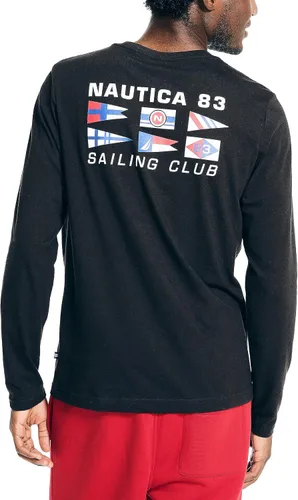 Vista 2 de Nautica Camiseta estampada de manga larga para hombre