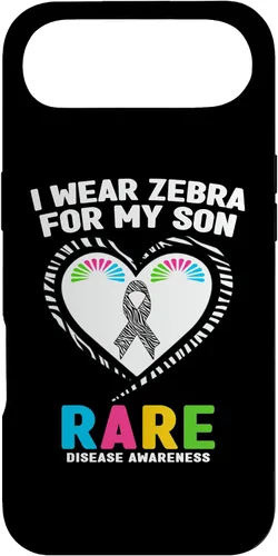 Vista 27 de I Wear Zebra for My Son Rare Disease Awareness Day 2026 Case for iPhone 17