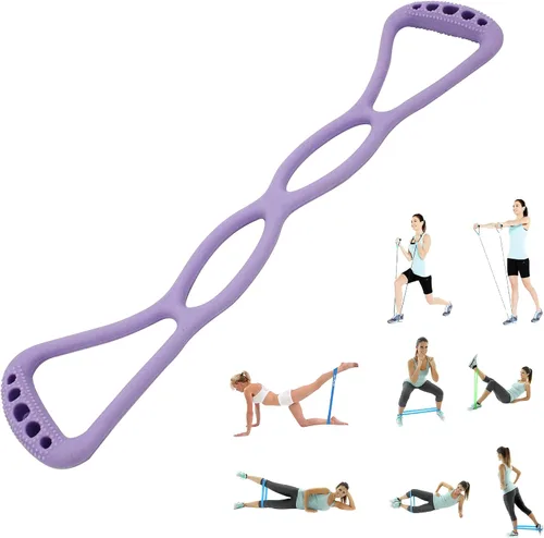 Vista 10 de Bandas de resistencia ajustables de 4 anillos para entrenar en casa, bandas de entrenamiento para mujeres y hombres, fitness, yoga, pilates