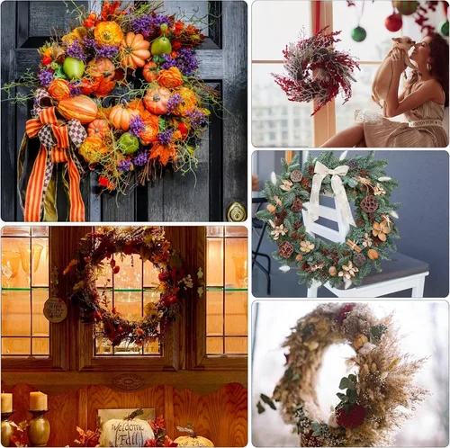 Vista 7 de Sunburst - Base de corona de vid natural, forma de corona de ramitas de 18 pulgadas Eye-Catching Sunburst Shape for Wreaths for Crafts, Rustic