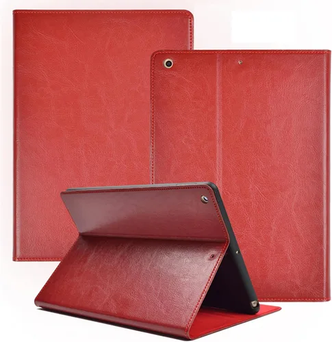Vista 18 de Funda para iPad de 10.2 pulgadas, 9ª/8ª/7ª generación 2021/2020/2019, piel auténtica, función de encendido y apagado automático. Negro clásico