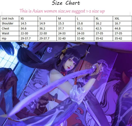 Vista 6 de FCCAM Beidou - Disfraz de cosplay Genshin Impact Beidou para mujer disfraz de Halloween