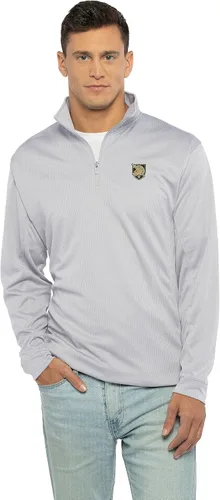 Vista 49 de Vantage Apparel Sudadera estándar universitaria micro malla de rendimiento negro con cremallera de 1/4 para hombre