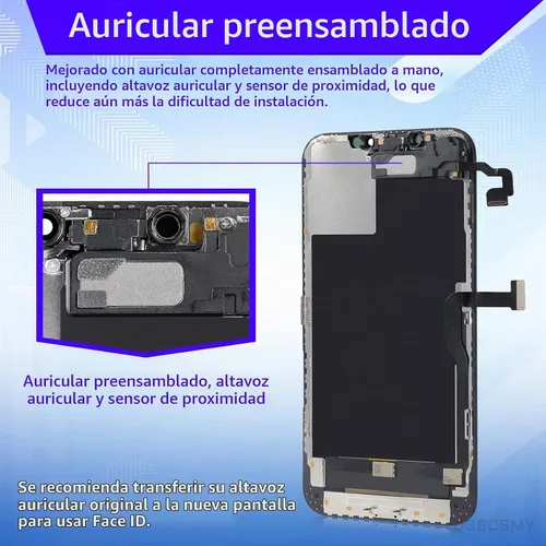 Vista 3 de para iPhone 12 Pro Max Reemplazo de la pantalla del altavoz del oído 6.7" LCD