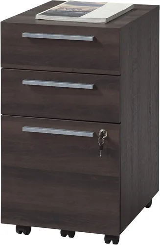Vista 7 de Realspace® Trezza - Archivador móvil vertical con 3 cajones (19 pulgadas, color nogal cálido)