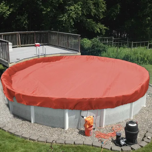 Vista 12 de TANG Cubiertas redondas de 10 pies para piscina de 6 pies para tanque redondo sobre el suelo, cubiertas de piscina de hojas de invierno