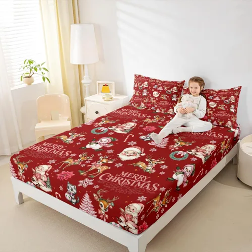Vista 48 de Erosebridal Divertida sábana bajera ajustable de Halloween para niños, lindo juego de ropa de cama de calabaza fantasma, decoración de Halloween
