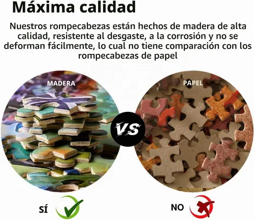 Vista 4 de Rompecabezas de 1000 piezas para adultos, rompecabezas de madera de 1000 piezas para adultos, rompecabezas para niños, rompecabezas de perros