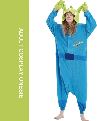 Vista 4 de SWEETXIN Adult Kid Unisex Onesie Pajamas Halloween Christmas Sleepwear Jumpsuit Cosplay Costume Suit for Women and Men