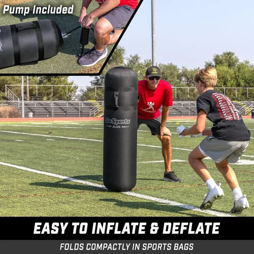 Vista 5 de GoSports Maniquí Inflable para Tacleo de Fútbol Americano - Equipo de Entrenamiento con Almohadilla de Bloqueo para Práctica de Fútbol Americano