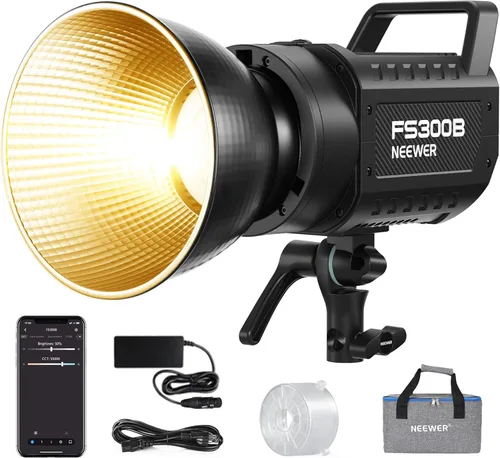 Vista 10 de NEEWER FS150 Luz de Vídeo LED 2.4G/Control APP, Luz Continua Silenciosa de 130W 5600K COB Luz Diurna para Fotografía con 4 Tipos de Atenuación