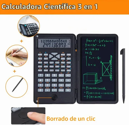 Vista 4 de Calculadora científica con tableta de escritura LCD para la escuela