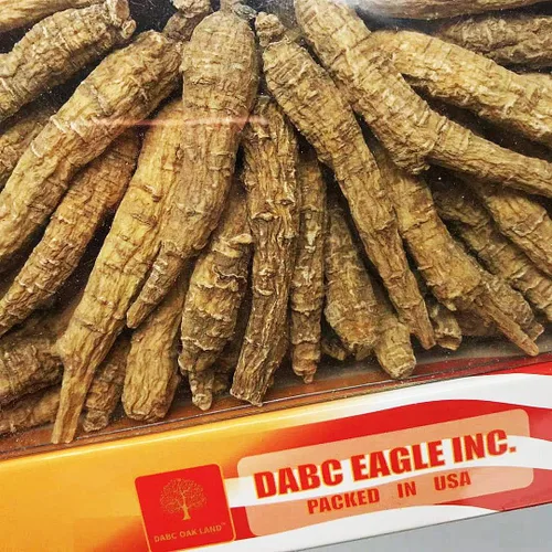 Vista 2 de DOL - 4 onzas = 3.99 oz/caja de raíz de ginseng cultivada a mano de Wisconsin cultivada a mano Largo mediano