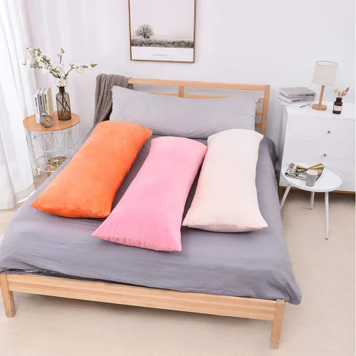Vista 5 de TAOSON Cozy Luxury - Funda de almohada larga suave de 20 x 54 pulgadas, funda de almohada de terciopelo con cremallera, funda de cojín