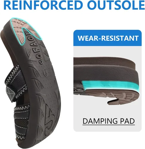 Vista 5 de COFACE Sandalias de recuperación deportiva para hombre, fascitis plantar, suaves, ligeras, ortopédicas