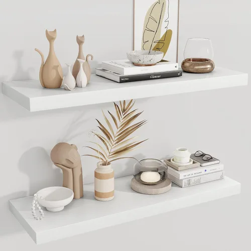 Vista 33 de Fun Memories Pequeños estantes flotantes para pared, estantes cuadrados de pared de 8 pulgadas con soportes invisibles, estantes negros para baño