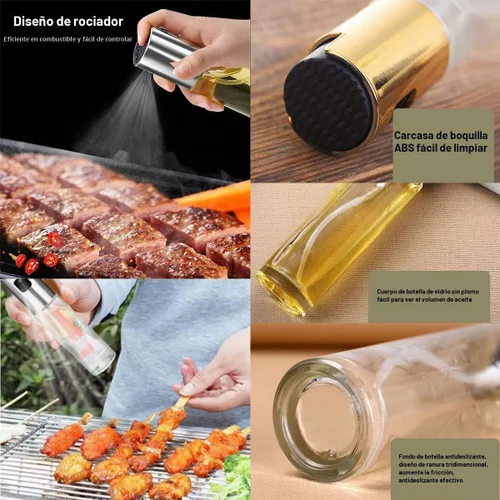 Vista 3 de Pulverizador de aceite para cocinar, 3.4 fl oz, espray de aceite de oliva