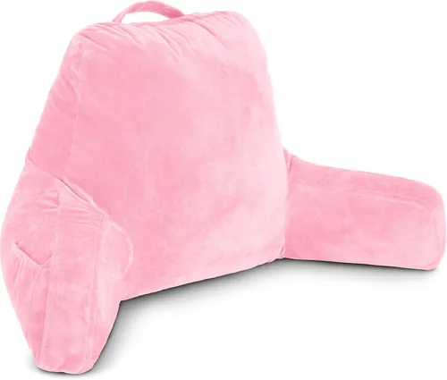 Vista 46 de Almohada Husband Mediana Negra, Respaldo para Niños, Adolescentes, Adultos Pequeños – Almohada de Lectura con Brazos, Altura Ajustable, Espuma