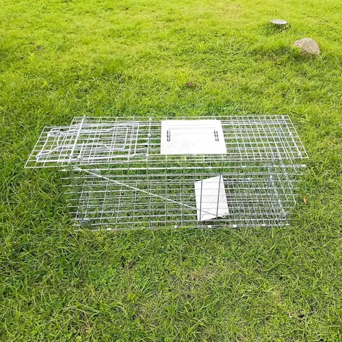 Vista 4 de Trampa plegable y colapsable para animales vivos de PULOMI. Kit de captura sin matar para atrapar y liberar roedores, conejos, gatos callejeros