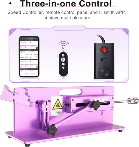 Vista 7 de Hismith Máquina sexual premium con sistema KlicLok, máquina de amor controlada por aplicación, máquina ajustable de empuje para adultos para hombres