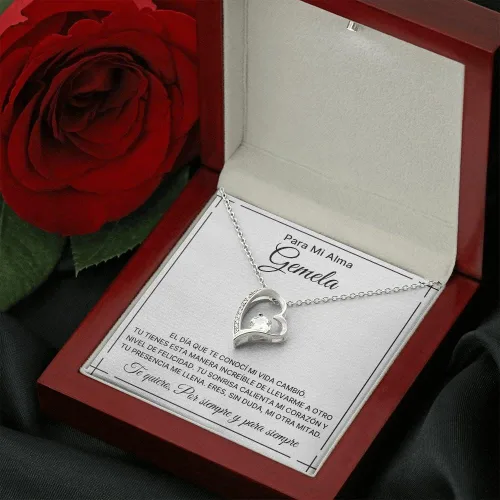 Vista 5 de Collar Para Mi Alma Gemela En Espanol - Regalo Para El 14 De Febrero Para Mujer, Regalos Para Mama E Hija, Regalo De Graduación Para Hijo, Pulseras