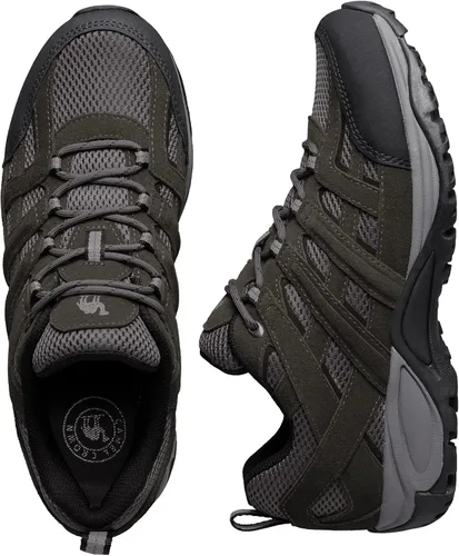 Vista 5 de CAMELSPORTS Zapatos de senderismo para hombre, transpirables, ligeros, zapatos de cuero para caminar, zapatos de senderismo y senderismo, talla 7 a