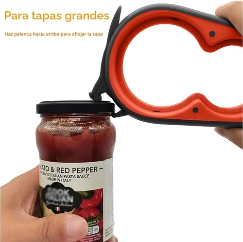 Vista 9 de Abrebotellas y abrebotellas para personas mayores con artritis, manos débiles, 4 piezas Multi-use Lid Opener Set with Non-slip Rubber Gripper Pad
