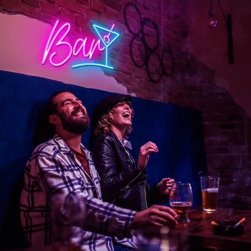 Vista 4 de Kavaas Letrero de Neón para Bar Casero, Letrero LED de Bar para Man Cave Pub Cócteles Fiesta - Los Mejores Regalos para Esposo, Padre, Cumpleaños
