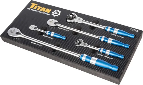 Vista 11 de Titan 12160 Trinquete de cabeza plana de 90 dientes de 1/4 pulgadas x 6 pulgadas