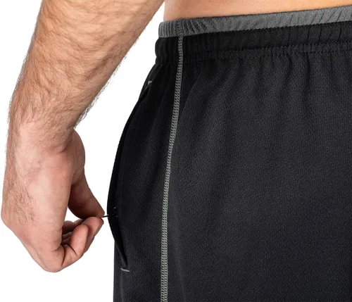 Vista 3 de Magnivit - Pantalones deportivos ligeros para hombre, ajuste holgado, parte inferior abierta, de malla, atléticos, con bolsillos con cremallera