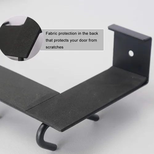 Vista 6 de WEBI Ganchos para Puerta Colgadores de Puerta: Toallero Sobre la Puerta con 6 Ganchos para Colgar, Colgador de Toallas Perchero de Puerta Colgador
