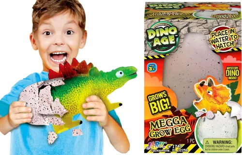 Vista 2 de JA-RU Huevos Gigantes de Dinosaurio Crecientes Juguetes (1 Huevos Surtidos) Sorpresa Mágica Eclosión y Crecimiento en Agua Animales para Niños