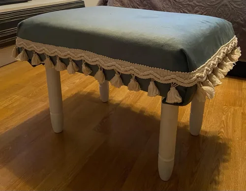 Vista 2 de Cinta de flecos de 2 yardas de ancho, 2.4 in, cinta de flecos, color beige, blanco, encaje, tela con cuentas, accesorios para manualidades hechas a