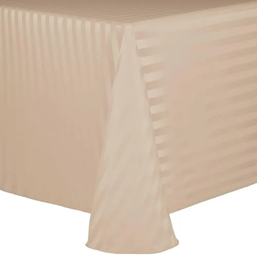 Vista 19 de Ultimate Textile Mantel ovalado de rayas satinadas (59.8 x 83.9 in), color marrón oscuro Espresso