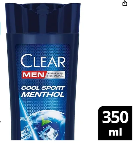 Vista 2 de NUEVO CIear Men Champú Anticaspa Cool Sport Mentol Refrescante Efecto Mentol 11.8 fl oz